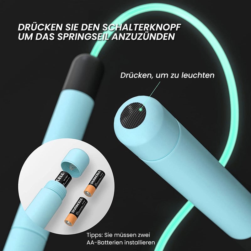 GlowRope™ – LED-beleuchtetes Springseil für ein Training mit Stil