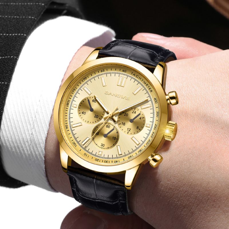 Casual Sport Militär Business-Läderklocka™ – Patina-Butik