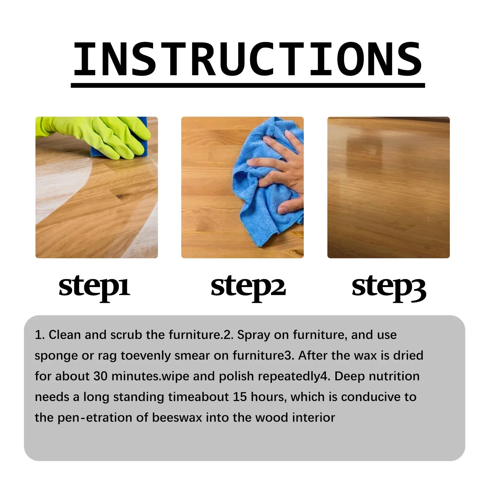 WoodRadiance™ Mikro-Beeswax Spray — Verleihen Sie Ihren Möbeln lebendigen Glanz und zeitlose Schönheit