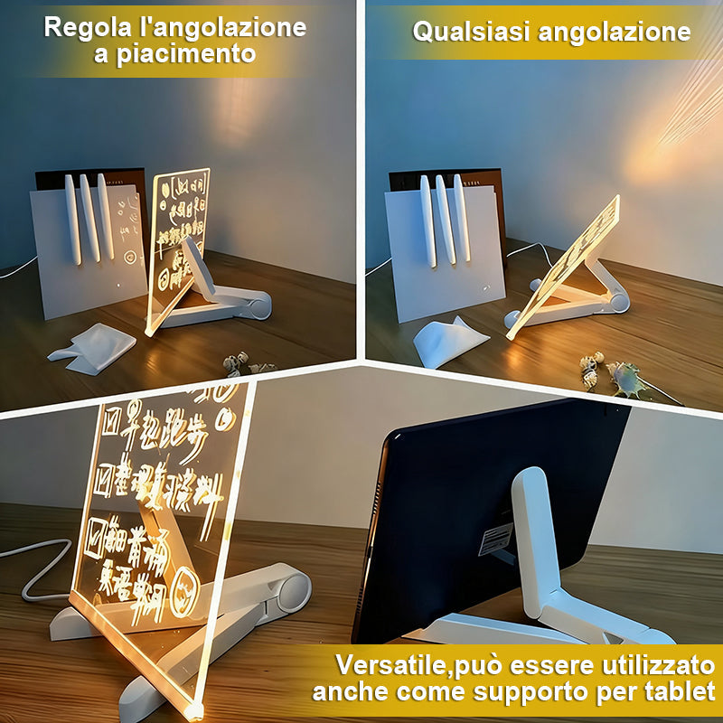 LumiBoard Creative – Transparente LED-Zeichentafel zum Schreiben, Malen und Gestalten