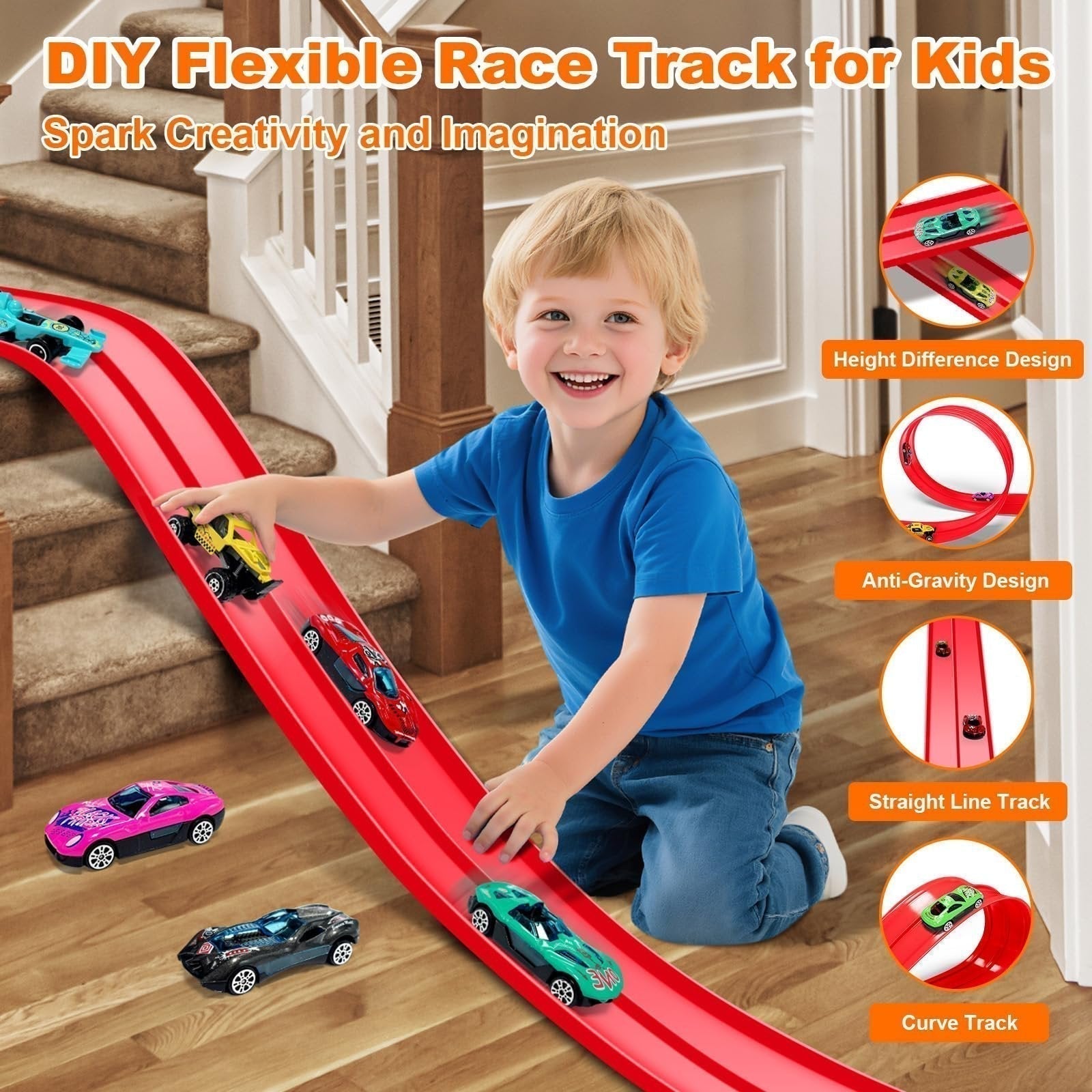 TrackTwist RaceBahn – Fördert Kreativität & Rennspaß ohne Grenzen