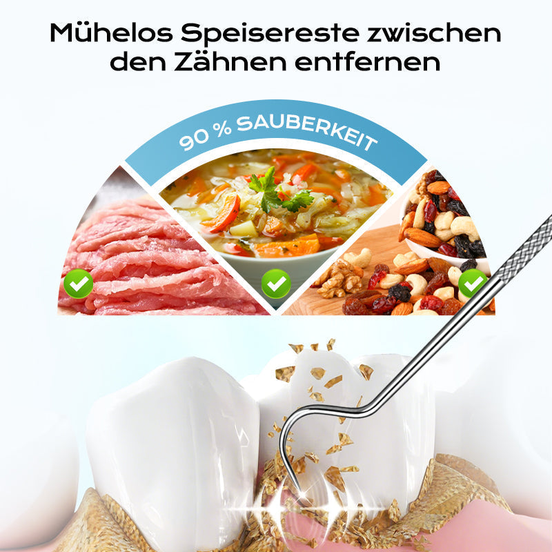 1+1 GRATIS | CleanPick Set – Wiederverwendbares Zahnreinigungsset aus Edelstahl für ein frisches Lächeln