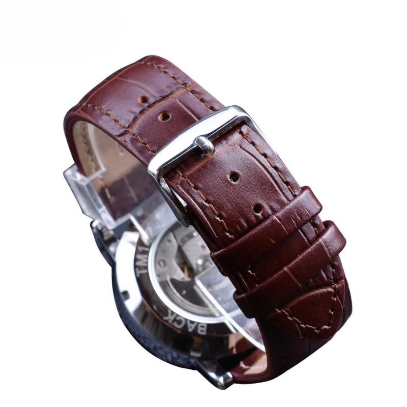 Lyxig Automatisk Läderklocka™ – Patina-Butik