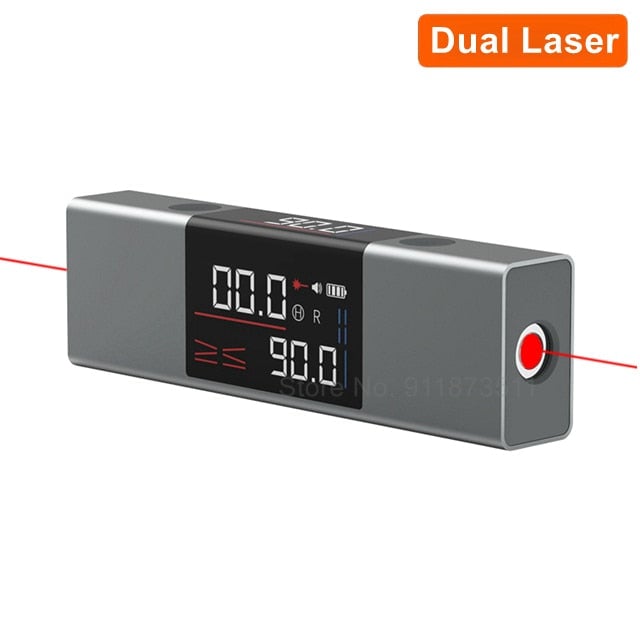 BrightMeasure™ – 2-in-1 Digitaler Laserwinkelmesser & Präzisions-Wasserwaage