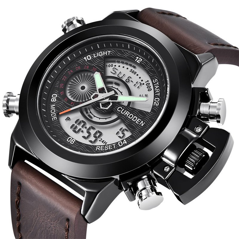 Dual Time Fashion Kronografklocka™ – Patina-Butik