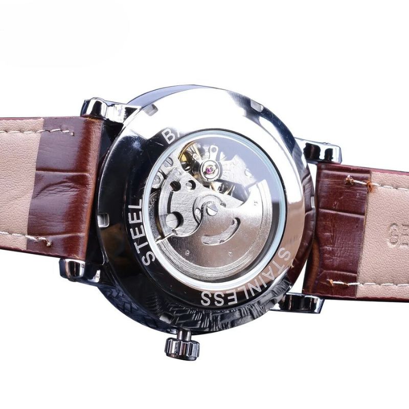 Lyxig Automatisk Läderklocka™ – Patina-Butik
