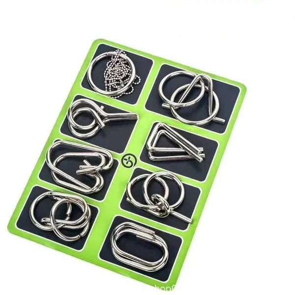 KopfKlick™ – 8-teiliges Metallpuzzle für echte Denksport-Fans