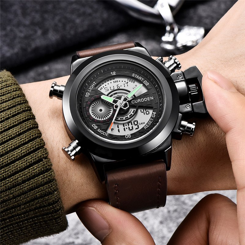 Dual Time Fashion Kronografklocka™ – Patina-Butik