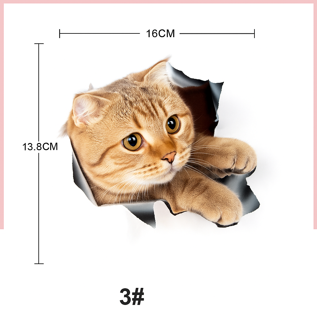 PetWallies™ – Süße 3D-Wandsticker mit Katzen & Hunden