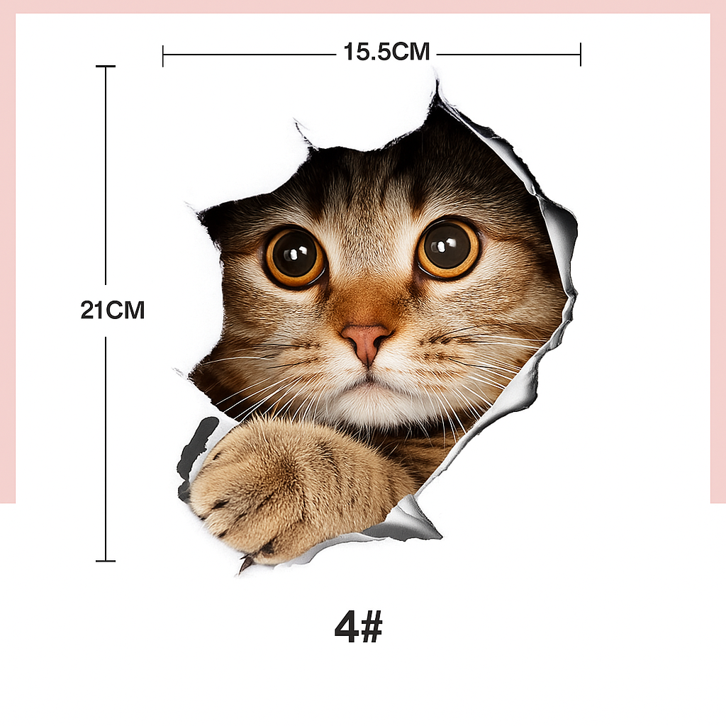 PetWallies™ – Süße 3D-Wandsticker mit Katzen & Hunden