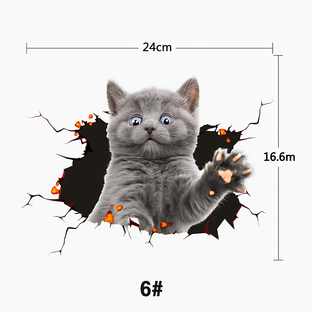 PetWallies™ – Süße 3D-Wandsticker mit Katzen & Hunden
