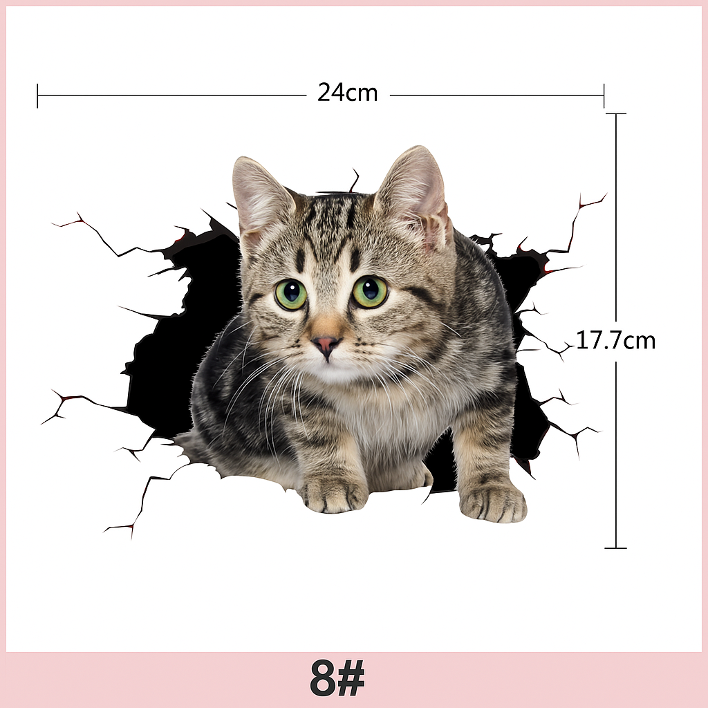 PetWallies™ – Süße 3D-Wandsticker mit Katzen & Hunden