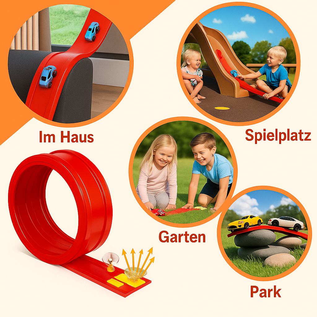 TrackTwist RaceBahn – Fördert Kreativität & Rennspaß ohne Grenzen