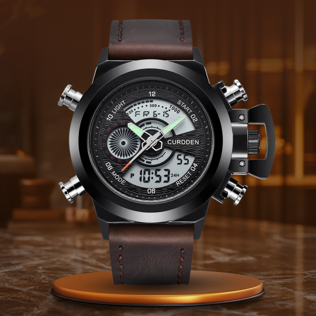 Dual Time Fashion Kronografklocka™ – Patina-Butik