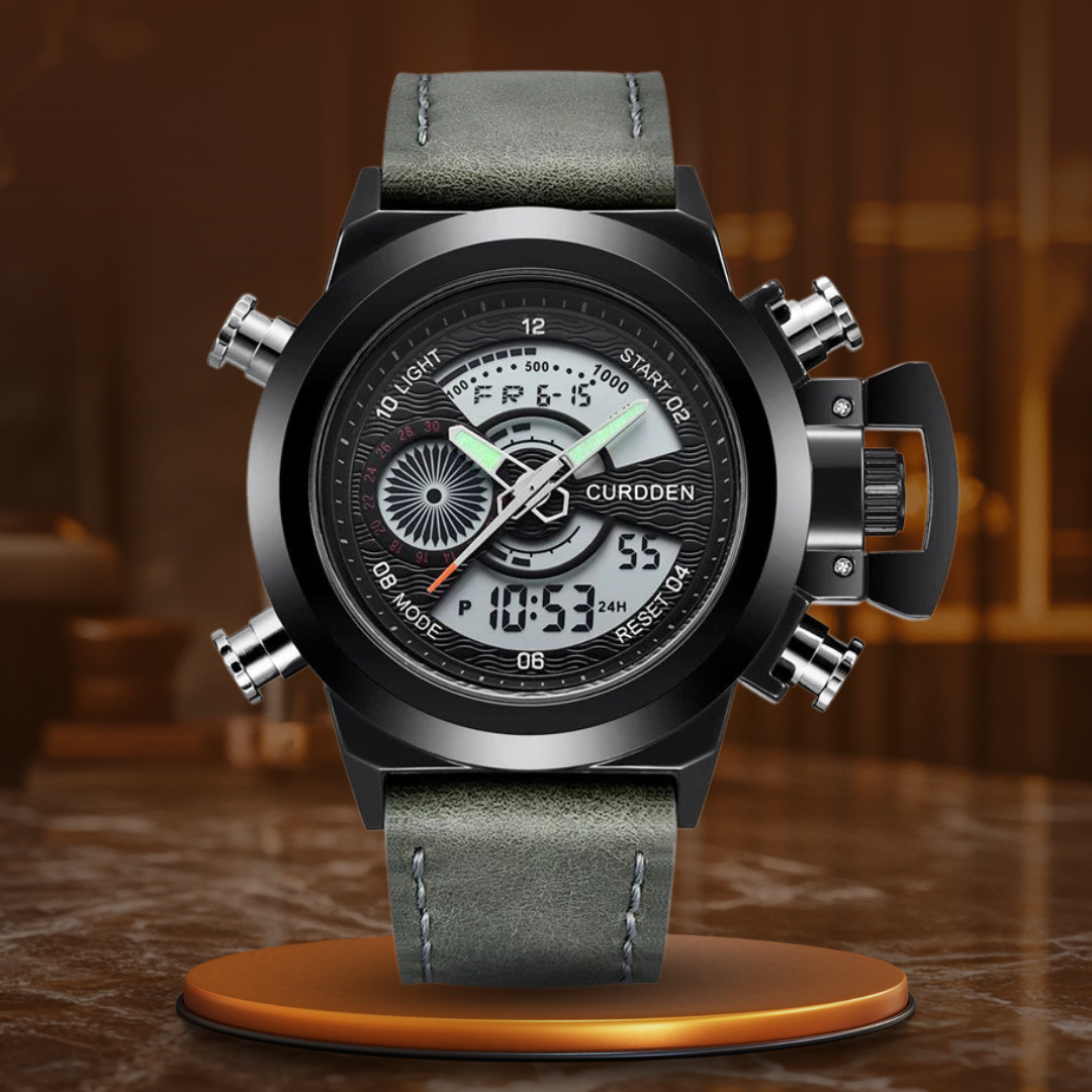Dual Time Fashion Kronografklocka™ – Patina-Butik