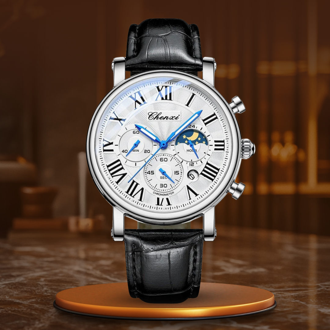 Luxus Läderrem Kvartsur™ – Patina-Butik