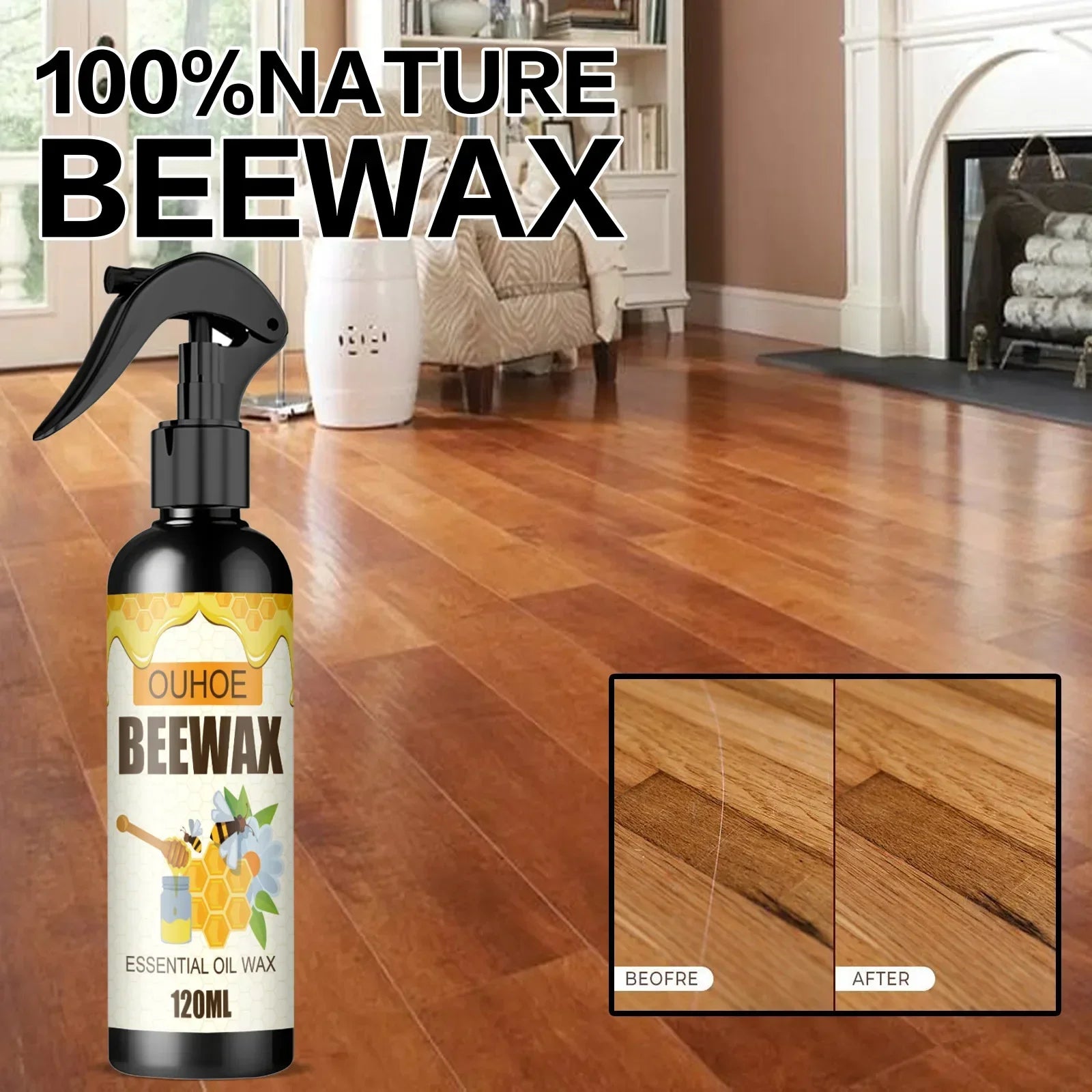 WoodRadiance™ Mikro-Beeswax Spray — Verleihen Sie Ihren Möbeln lebendigen Glanz und zeitlose Schönheit