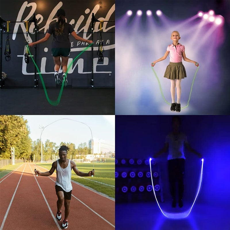 GlowRope™ – LED-beleuchtetes Springseil für ein Training mit Stil