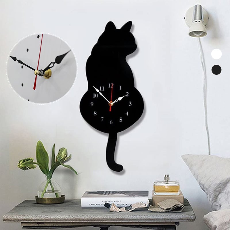 CatMotion Clock – Wanduhr mit beweglichem Katzenschwanz