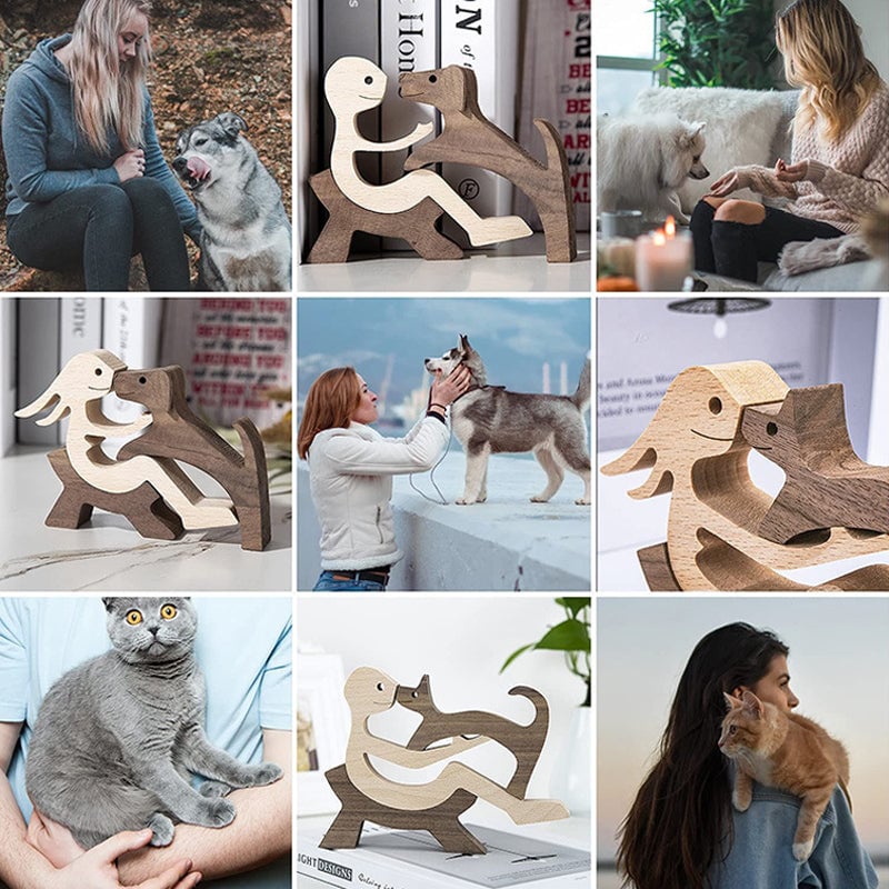 PetHarmony™ – Handgefertigte Holzskulptur für Tierliebhaber