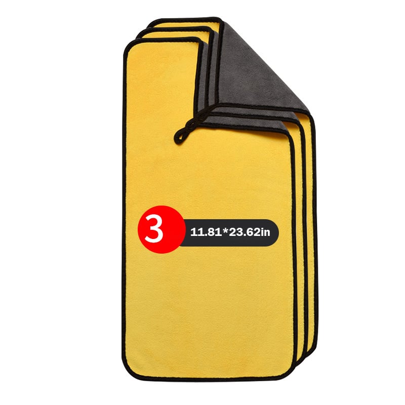 5+5 GRATIS | CarLuxPro™ – 3er-Set Premium Biltücher aus Mikrofaser-Korallfleece