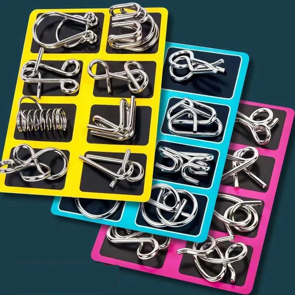 KopfKlick™ – 8-teiliges Metallpuzzle für echte Denksport-Fans