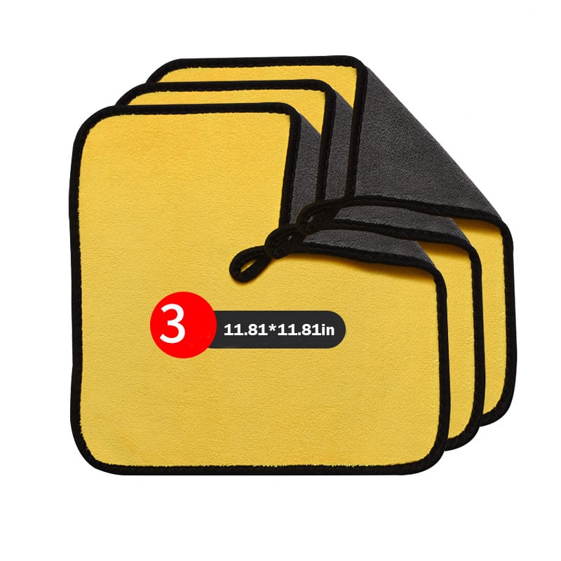 5+5 GRATIS | CarLuxPro™ – 3er-Set Premium Biltücher aus Mikrofaser-Korallfleece