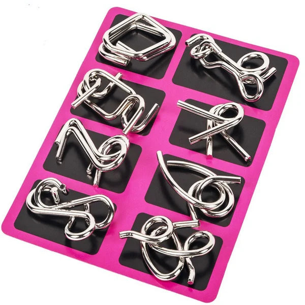 KopfKlick™ – 8-teiliges Metallpuzzle für echte Denksport-Fans