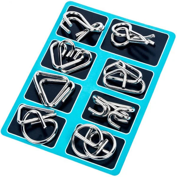 KopfKlick™ – 8-teiliges Metallpuzzle für echte Denksport-Fans
